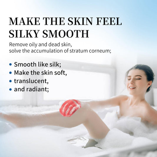 Soft Moisturizing Oil-Control Exfoliating Body Red Gloves Cleanser Bath Towel Back Scrubbing Shower Gadget for Men Women