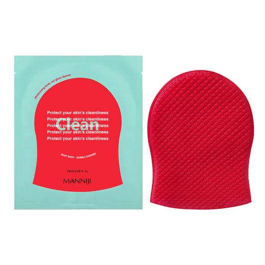 Soft Moisturizing Oil-Control Exfoliating Body Red Gloves Cleanser Bath Towel Back Scrubbing Shower Gadget for Men Women