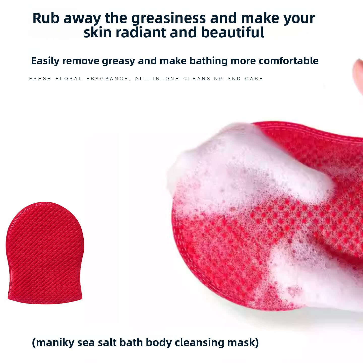 Soft Moisturizing Oil-Control Exfoliating Body Red Gloves Cleanser Bath Towel Back Scrubbing Shower Gadget for Men Women